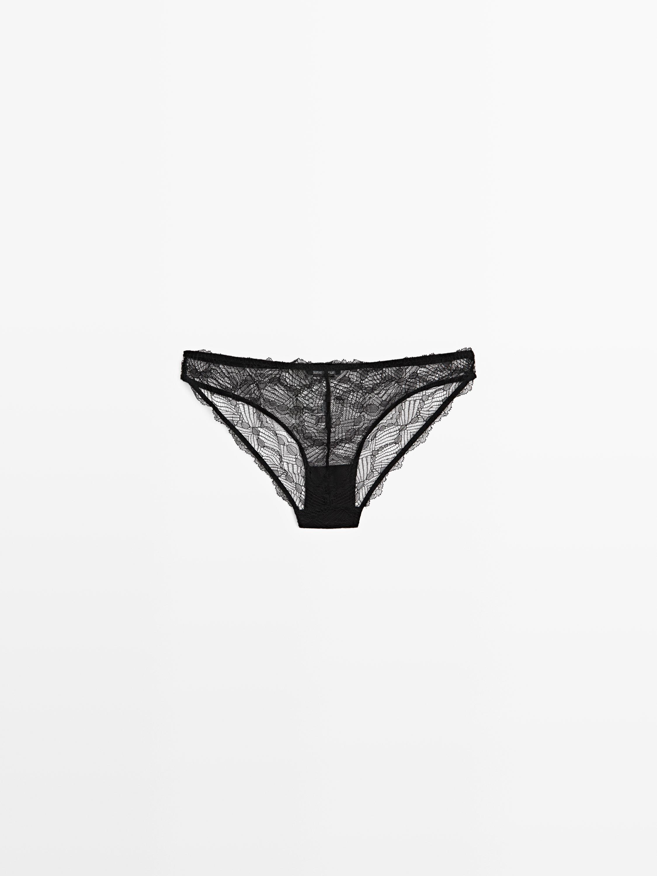 lace briefs with blonde detail